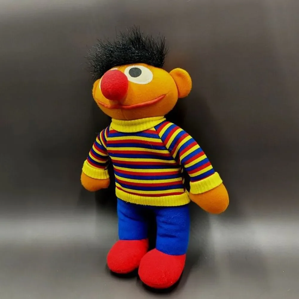 Vintage Sesame Street Stuffed Ernie Toy Plush Jim Henson Playskool 12